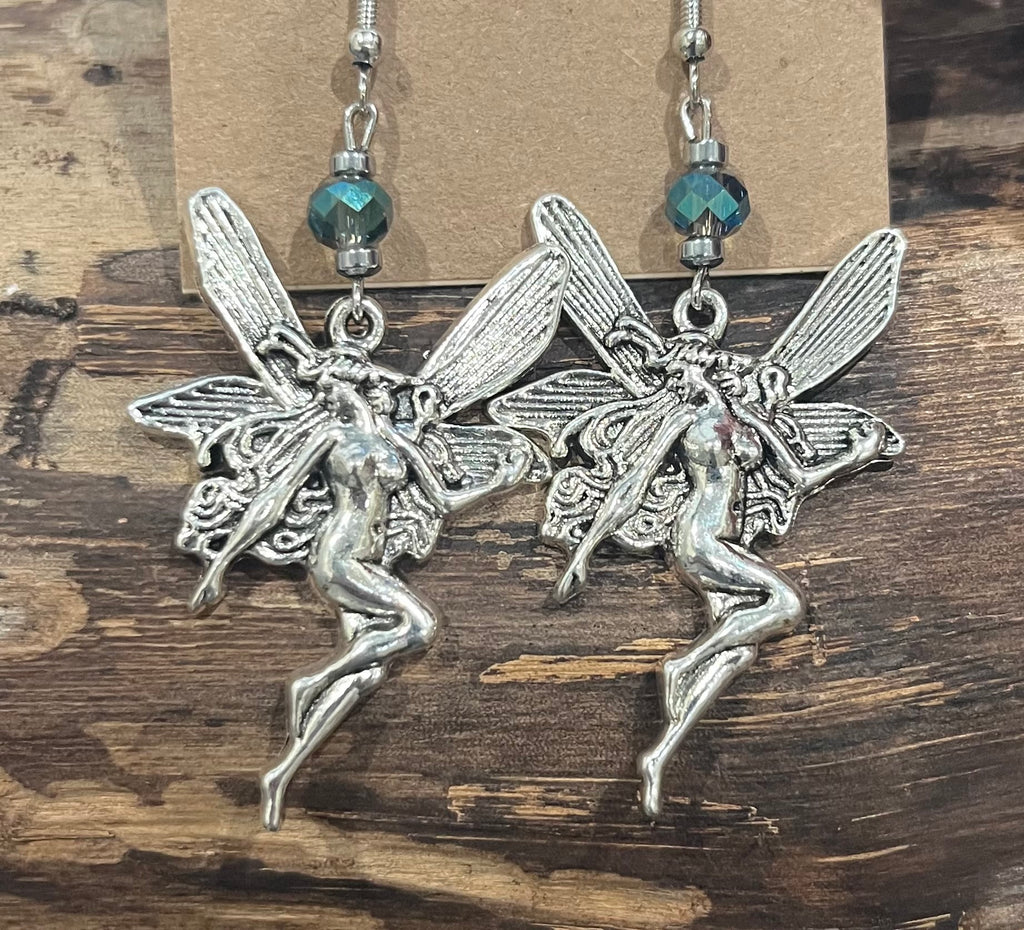 Fairies with Sparkling Glass Beads and Hematite Earrings, For A Cause