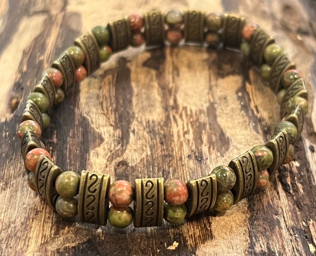 Bronze and Unakite Bracelet, For A Cause
