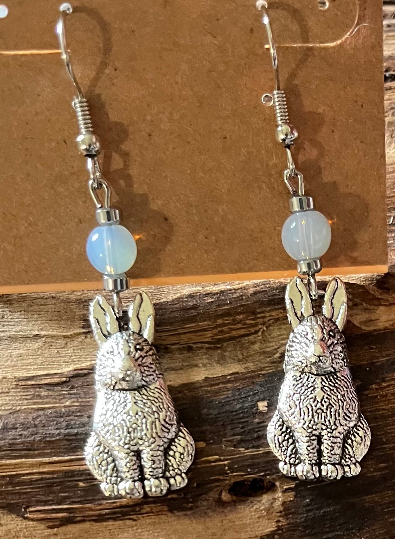 Rabbits with Opalite and Hematite Earrings, For A Cause