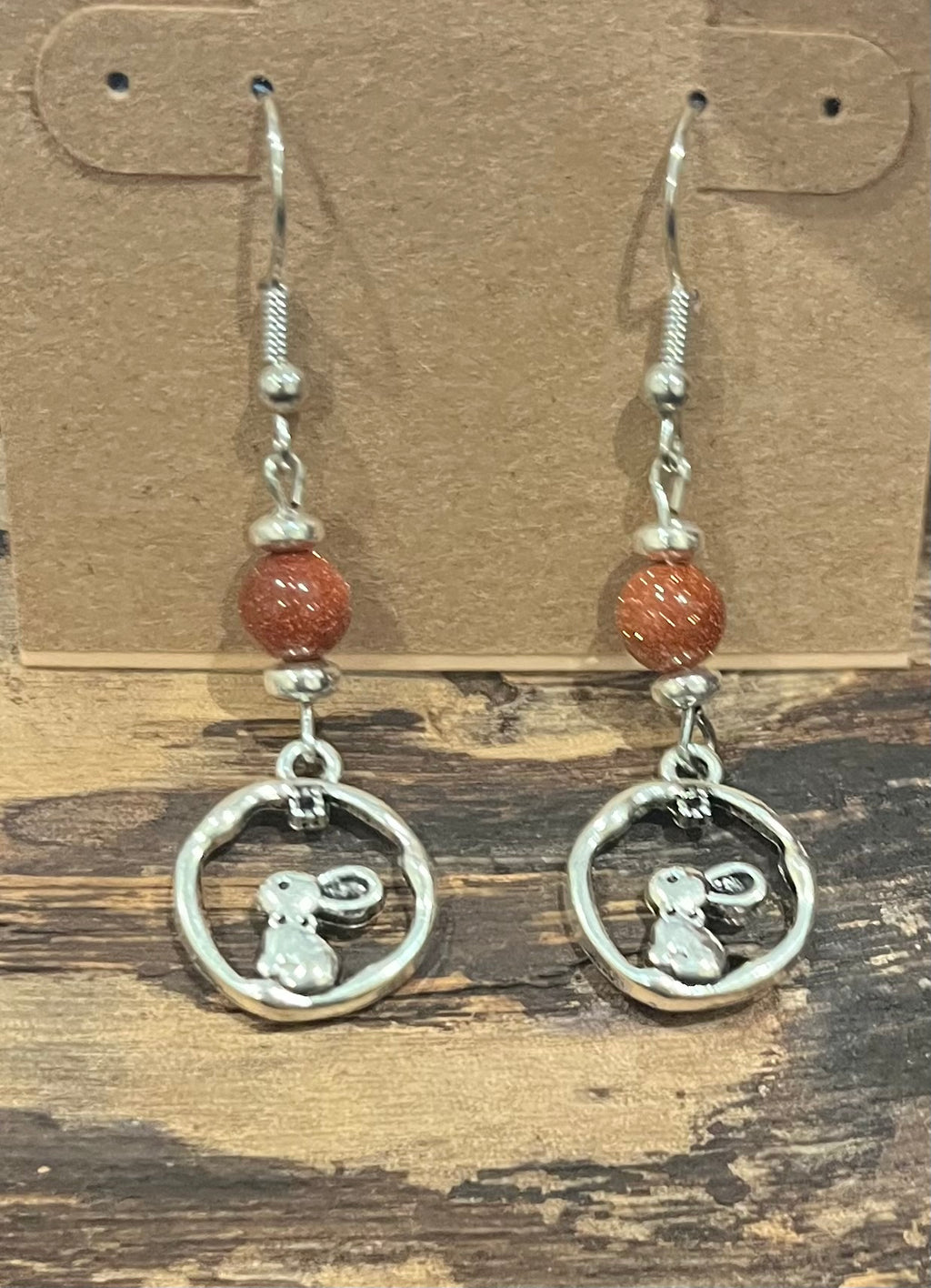 Rabbits with Goldstone and Hematite Earrings, For A Cause