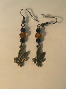 Bronze Bee Earrings